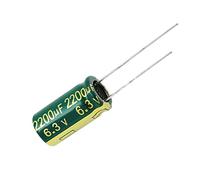 Circuits de contrôle 10 pièces Condensateur électrolytique en aluminium à haute fréquence et faible résistance 6.3v2200uf 2200uf6.3v Volume: 10X20