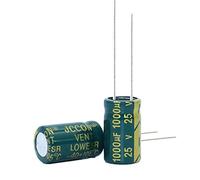 Circuits de contrôle 10 pièces Condensateur électrolytique en aluminium à haute fréquence et faible résistance 25v1000UF 1000uf25v Volume: 10x17