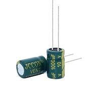 Circuits de contrôle 20pcs Condensateur électrolytique en aluminium à haute fréquence et faible résistance 10V1000uf 1000uf10v Volume: 8x12