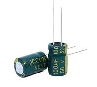 Circuits de contrôle 20pcs Condensateur électrolytique en aluminium haute fréquence à faible résistance 50v100UF 100uf50v Volume: 8x12