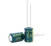 Circuits de contrôle 20pcs Condensateur électrolytique en aluminium haute fréquence à faible résistance 25v470UF 470uf25v Volume: 8x12