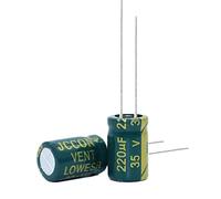 Circuits de contrôle 20pcs Condensateur électrolytique en aluminium haute fréquence à faible résistance 35V220UF 220uf35v Volume: 8x12