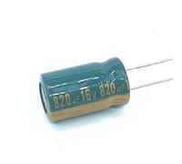 Circuits de contrôle Condensateur électrolytique en aluminium, 12 pièces, 820uf16V, faible ESR/impédance, haute fréquence, taille 10x20, 16V, 820uf