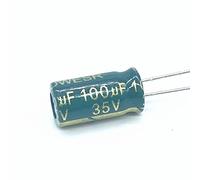 Circuits de contrôle Condensateur électrolytique en aluminium, 20 pièces, faible ESR/impédance, haute fréquence 35v, 100UF, taille 6x12mm, 100UF35V