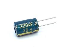 Circuits de contrôle Condensateur électrolytique en aluminium, faible ESR/impédance, haute fréquence 35v 220UF, taille 8x12, 12 pièces