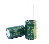 Circuits de contrôle Condensateur électrolytique en aluminium haute fréquence à faible résistance 5 pièces 250V100UF 100uf250v Volume: 16x25