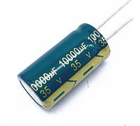 Circuits de contrôle Condensateurs 20pcs Condensateurs électrolytiques en aluminium DIP radial, 16V 25V 50V 63V 80V 100V 10000UF Tolérance 20% (Size : 35V10000UF 18X35MM)