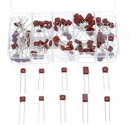 Circuits de contrôle Kit de condensateur 100pcs / lot 10nF ~ 470nF Kit d'assortiment de condensateurs à film polyester métallisé Échantillons de haute précision et de stabilité Condensateurs CBB