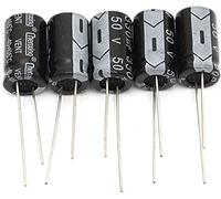 Circuits de contrôle Kit de condensateur 120 pcs/lot 15 condensateurs électrolytiques de valeur 50 V 1 uF-2200 uF Kit d'échantillons condensateurs électrolytiques radiaux Assortiment de condensateurs