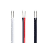 Circuits Solide Câble conducteur étamé de 5 mètres, 2 broches, 2468, 24awg, 22awg, 20awg, 300V, noir, blanc, rouge, équipement, fil électrique Connecteur Métier à tisser (Color : Black And white, Si