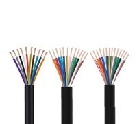 Circuits Solide Fil de contrôle de Signal Flexible, 2 mètres, 12 cœurs, 14 cœurs, 16 cœurs, 20 cœurs, gainé, câble conducteur en cuivre pur, 26awg, 24awg, 22awg Connecteur Métier à tisser (Color : 14