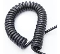 Circuits Solide Fil de traction extensible de 2.5 mètres, 2 cœurs, 3-4-5-6-8-9-10-12 câbles en spirale à ressort, fil de 0,2 mm, 0,3 mm, 0,5 mm, cordon d'alimentation noir et blanc Connecteur Métier à