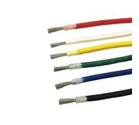 Circuits Solide Fil tressé en Fiber de verre haute température, câble en Silicone résistant à la chaleur, 0.3mm 0.5mm 0.75mm 1.0mm 1.5mm 2.5mm 4mm 6mm Connecteur Métier à tisser (Color : Noir, Size