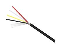 Circuits Solide Ligne d'amplificateur Audio de canal UL2547, fil blindé 32 30 28 26 24 22 20 AWG, câble de blindage de Signal noir 2 3 4 5 6 7 cœurs Connecteur Métier à tisser ( Size : 22AWG 10meter ,