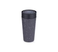 Circular & Co. Mug Isotherme Cafe 340ml | Tasse à Café Écologique en Plastique Recyclé | 100% Étanche & Sans BPA | Couvercle 360° | Garde Chaud/Froid 60-90 Min | Passe au Lave-Vaisselle | Gris, Noir
