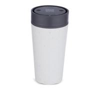 Circular & Co. Mug Isotherme Cafe 340ml | Tasse à Café Écologique en Plastique Recyclé | 100% Étanche & Sans BPA | Couvercle 360° | Garde Chaud/Froid 60-90 Min | Passe au Lave-Vaisselle | Craie, Gris