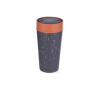 Circular & Co. Mug Isotherme Cafe 340ml | Tasse à Café Écologique en Plastique Recyclé | 100% Étanche & Sans BPA | Couvercle 360° | Garde Chaud/Froid 60-90 Min | Passe au Lave-Vaisselle | Gris, Orange