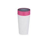 Circular & Co. Mug Isotherme Cafe 340ml | Tasse à Café Écologique en Plastique Recyclé | 100% Étanche & Sans BPA | Couvercle 360° | Garde Chaud/Froid 60-90 Min | Passe au Lave-Vaisselle | Craie, Rose