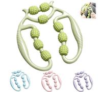Circular Leg Clamp Roller,Manual Massage Relax Roller With 9 Wheels,Cellulite Roller Muscle Relaxer Leg Massager,Ring Roller Legs Arms Massage Tool For Indoor Sports Yoga (Green)
