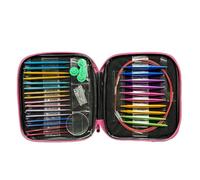 Circular Needles for Crocheting - Aluminum Alloy, Ergonomic Handle Circular Crocheting Needles for Beginners | Small Projects, Sweaters, Scarves, Hats, Socks | Detachable Aluminum Alloy Knitting Needl