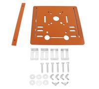 Circular Saw Base Plate, 11"x9.8" Cut Circular Saw Guidesuitable, Aluminium Router Table Insert Plate, Mini Woodworking Benches Router Flip Plate, Multifunctional Trimming