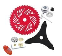 Circular Saw Blade for Weed Trimmers, 9" X 36 Teeth Carbide Tip Steel Wire Brush Cutter Blade with Universal Adapter Kit for Trimmer, Lawn, Farmland Weeding (1Set)