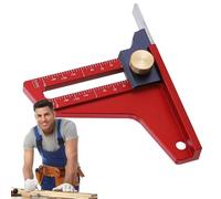 Circular Saw Depth Gauge - Anodized Aluminum Height Gauge With Safety Lock | Imperial/Metric Scale (0-2"/0-5mm) For Table Saw Accuracy