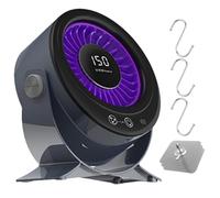 Circulateur d'air de bureau | Tête rotative Appareil d'affichage numérique | Petit ventilateur de bureau 150 vitesses | Pour sieste, étude, chambre, dortoir, table d'ordinateur, étudiants, adolescents