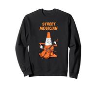 Circulation Cone Street Musicien Improv Urban Funny Art Sweatshirt