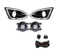 Circulation Diurne Pour Ford Pour Edge 2015-2018 DRL Feux Diurnes Angel Eyes Halogène Antibrouillard 12V LED(LED White B)