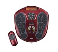 Circulation Maxx Reflexology, stimulateur musculaire électrique avec réflexologie du pied - 99 niveaux d'intensité et 6 modes de massage - Appareil TENS, 4 coussinets en gel, télécommande