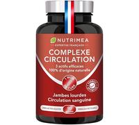 Circulation Sanguine Jambes | Drainage Lymphatique | Contre Jambes Lourdes | Vigne Rouge, Marron d’Inde et Hamamelis | 100% Naturel | 90 Gélules Vegan | Nutrimea | Fabriqué en France
