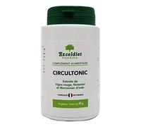 Circulation Sanguine Jambes - Rétention d'eau - Jambes Lourdes - Circultonic 120 Gélules - Jambes Légères - Vigne Rouge, Noisetier, Cyprès, Marron d'Inde, Aubépine, Hamamélis - Made in France