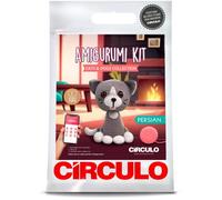 Circulo Amigurumi Kit - Collection chats et chiens - Tous les matériaux sont inclus, instructions claires faciles à suivre (français non garanti) - 1 kit de crochet (persan)