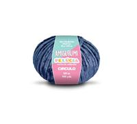 CIRCULO Amigurumi Pelucia - Fil chenille spécial velours pour amigurumi et couverture, 130 m, peigné (2856 - bleu marine)
