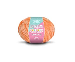 Circulo - Amigurumi Pelucia - Fil chenille spécial velours pour Amigurumi et couverture, 130 m, peigné (4456 - Orange)