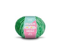 Circulo Amigurumi Pelucia Pelote, fil chenille en velours spécial pour amigurumi et couverture, 144 m, fil peigné (5767 - vert brésilien)