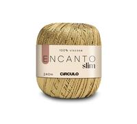 CIRCULO Encanto Fil fin 100% viscose - Luxe et brillance - Fil de sport - 260 m, 99,8 g - Couleur 7577 - Doré
