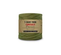 CIRCULO - Fil de qualité supérieure pour t-shirt - Bulky, doux, sans couture, sans nœuds. Facile à utiliser - Fettuccini Zpagetti - Fil pour tricot et crochet - 130 m, sauge