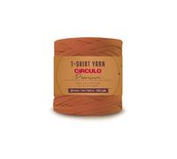 CIRCULO - Fil de qualité supérieure pour t-shirt, doux, léger, sans couture, sans nœuds. Facile à utiliser - Fettuccini Zpagetti - Fil pour crochet et tricot - 150 m (7370 - Cave)