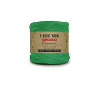 CIRCULO - Fil de qualité supérieure pour t-shirt - Doux, léger, sans couture, sans nœuds - Facile à utiliser - Fettuccini Zpagetti - Fil pour crochet et tricot - 130 m, vert brésilien