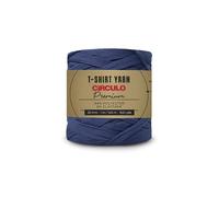 CIRCULO - Fil de qualité supérieure pour t-shirt, doux, léger, sans couture, sans nœuds. Facile à utiliser - Fettuccini Zpagetti, fil pour t-shirt pour crochet et tricot - 140 m (2802 - Deep Sea)