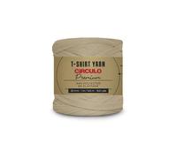 CIRCULO - Fil de qualité supérieure pour t-shirt - Doux, léger, sans couture, sans nœuds. Facile à utiliser, Fettuccini Zpagetti, pour crochet et tricot - 130 m (7895 - Nid)