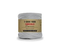 CIRCULO - Fil de qualité supérieure pour t-shirt, doux, léger, sans couture, sans nœuds. Facile à utiliser - Fettuccini Zpagetti - Fil pour crochet et tricot - 130 m (8225 - Chrome)