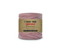 CIRCULO Fil Premium pour T-Shirt. Épais - Doux, Léger, Sans couture, Sans nœuds. Facile à utiliser., Fettuccini Zpagetti, Fil pour T-Shirt pour Crochet et Tricot - 140,1 mètres, (3753 - Poetry)