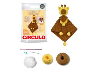 CIRCULO Kit Amigurumi - Couverture Lovey - Tout Inclus, Instructions Faciles - Ensemble de Crochet Pour Intermédiaire - Kit en Forme d'Animal, Fil de Qualité Supérieure