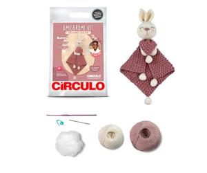 CIRCULO Kit Amigurumi - Couverture Lovey - Tout Inclus, Instructions Faciles - Ensemble de Crochet Pour Intermédiaire - Kit en Forme d'Animal, Fil de Qualité Supérieure