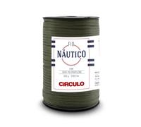 Circulo Nautico Pelote de fil imperméable de qualité supérieure 5 mm 100 % polypropylène, 200 m, 500 g, épais, spécial pour accessoires de mode, sacs et décoration en crochet et macramé (5368 - Vert