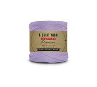 CÍRCULO Premium Fil à tricoter pour T-shirt, fil encombrant, doux, léger, sans couture, sans nœud, facile à utiliser, Fettuccini Zpagetti, 150 m, (6630 - Immergrün)