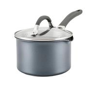 Circulon Scratch Defense Casserole anti-adhésive avec couvercle 16 cm - 1,8 L pour induction avec couvercle filtrant et bords verseurs, passe au lave-vaisselle et au four, finition étain graphite